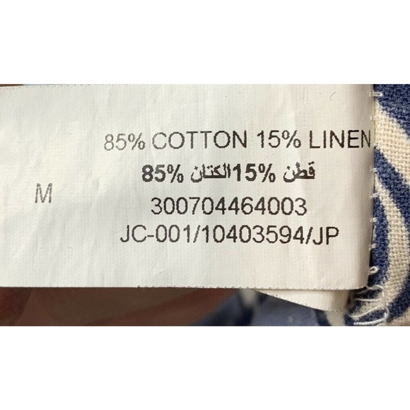 BOMBAY PAISLEY Cropped Short Sleeve Linen Blouse M - Picture 4 of 8